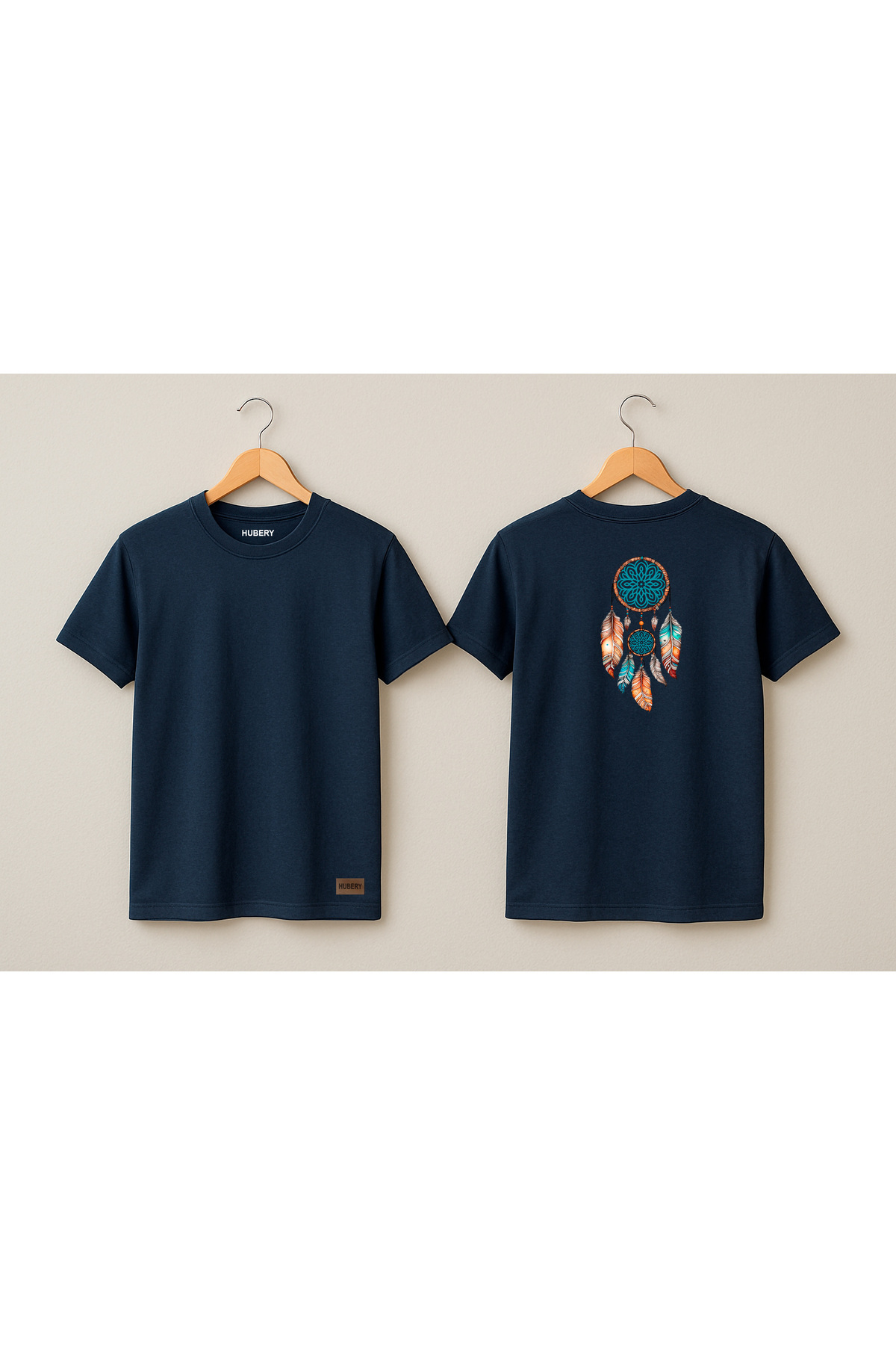 Kadın Relaxed Fit Tişört Mandala Dreamcatcher Baskılı –