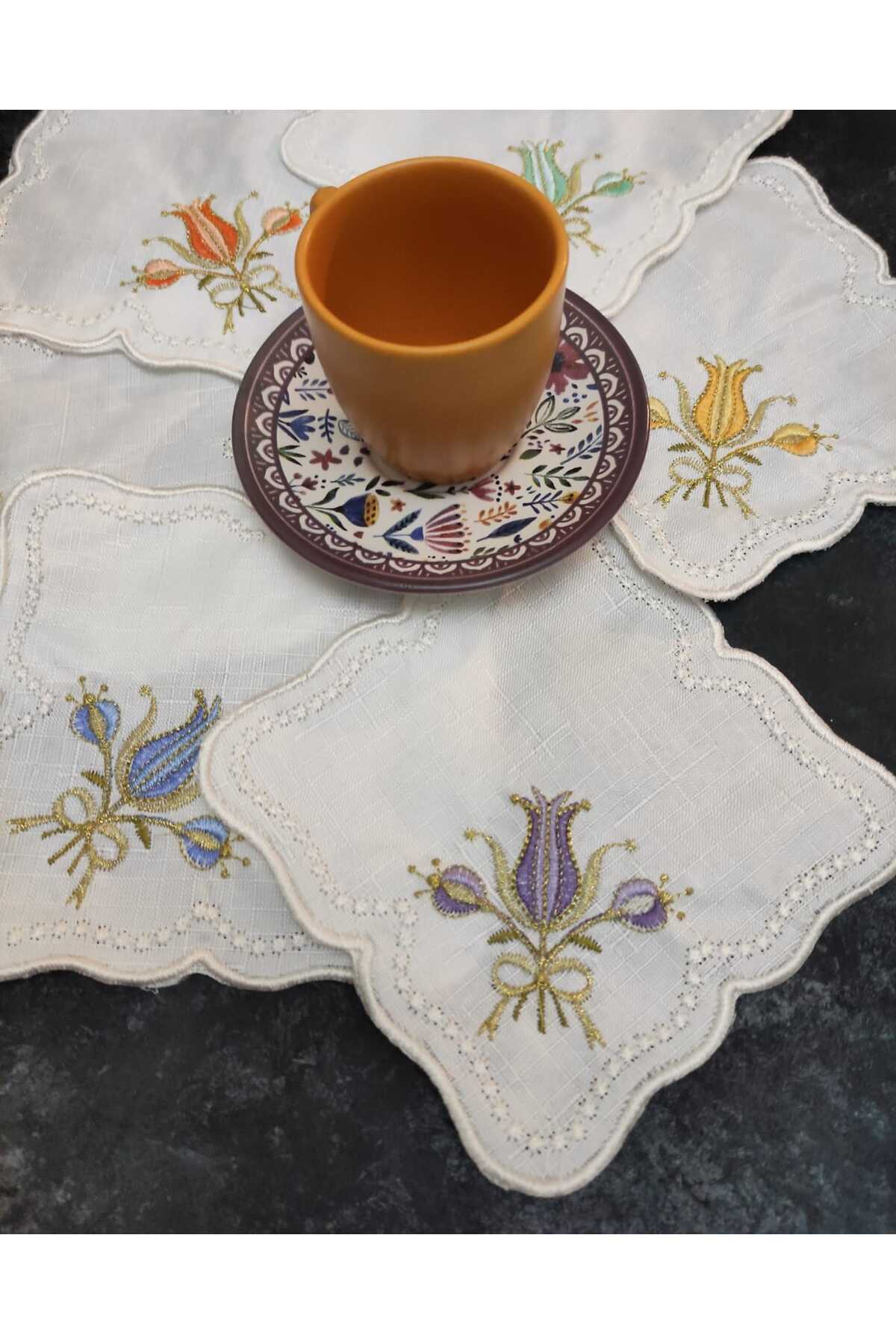 Sunumluk Peçete, Kokteyl Peçetesi, Kahve Yanı Sunumluk, Bardak Altlığı 6 Adet Sunum Peçetesi