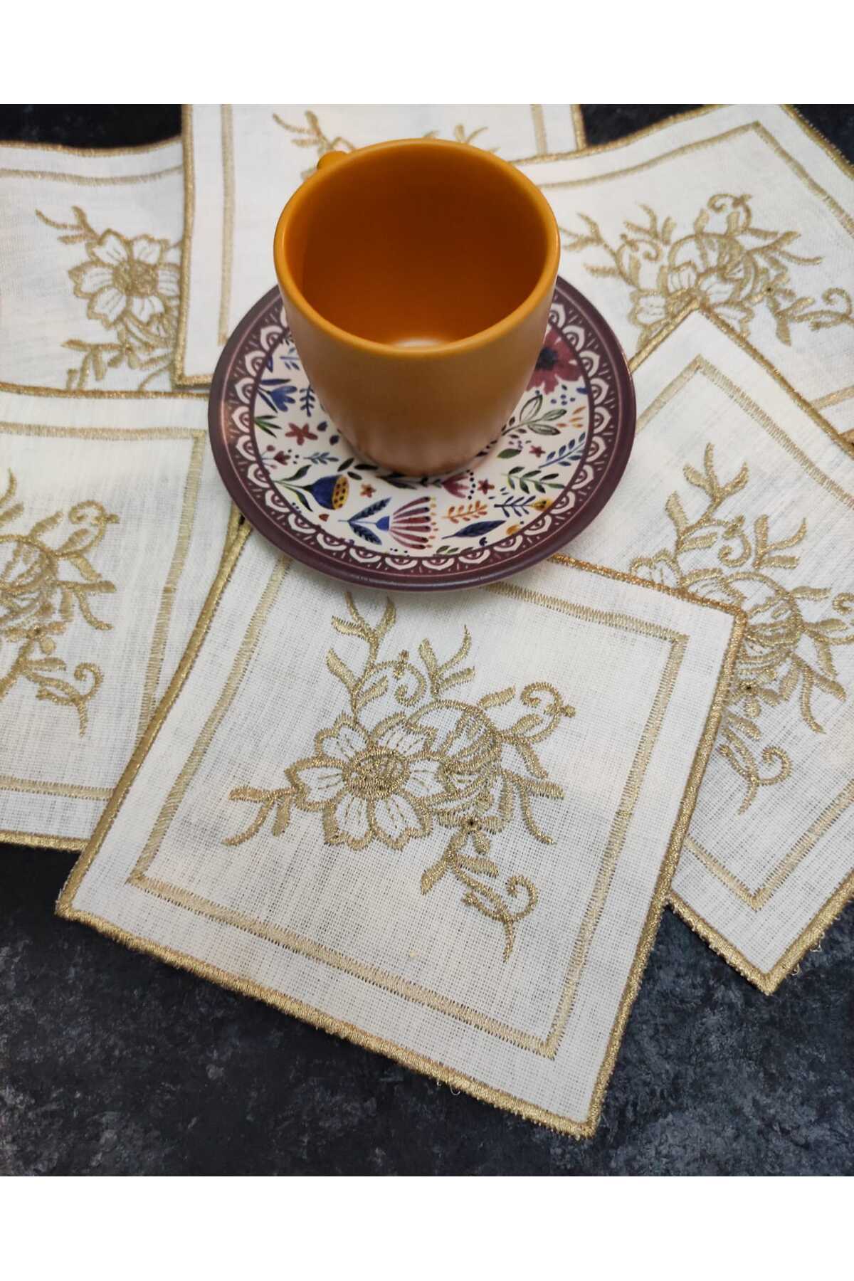 Sunumluk Peçete, Kokteyl Peçetesi, Kahve Yanı Sunumluk, Bardak Altlığı 6 Adet Sunum Peçetesi