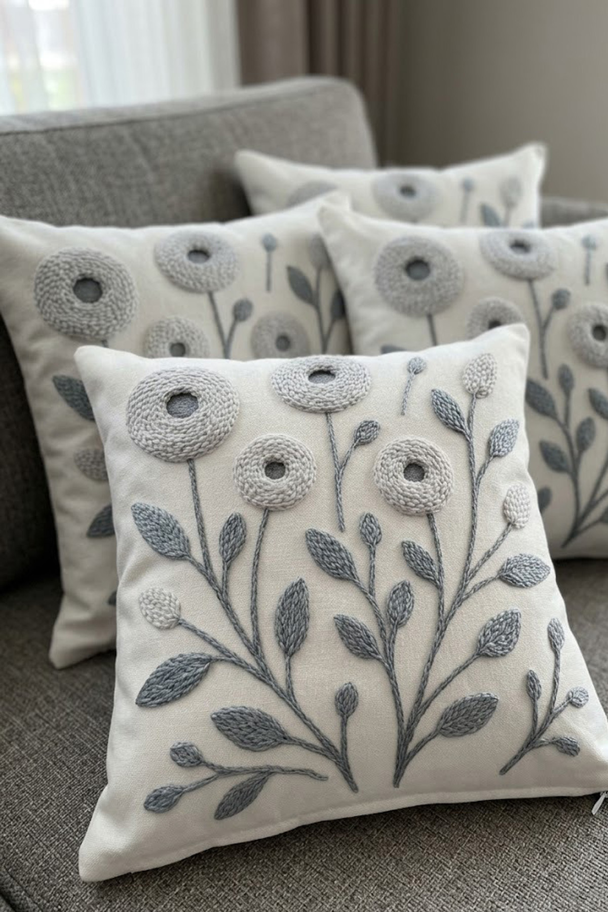 4lü Kırlent Kılıfı, Dijital Baskılı Çift Taraflı Kırlent Kılıfı 45x45cm