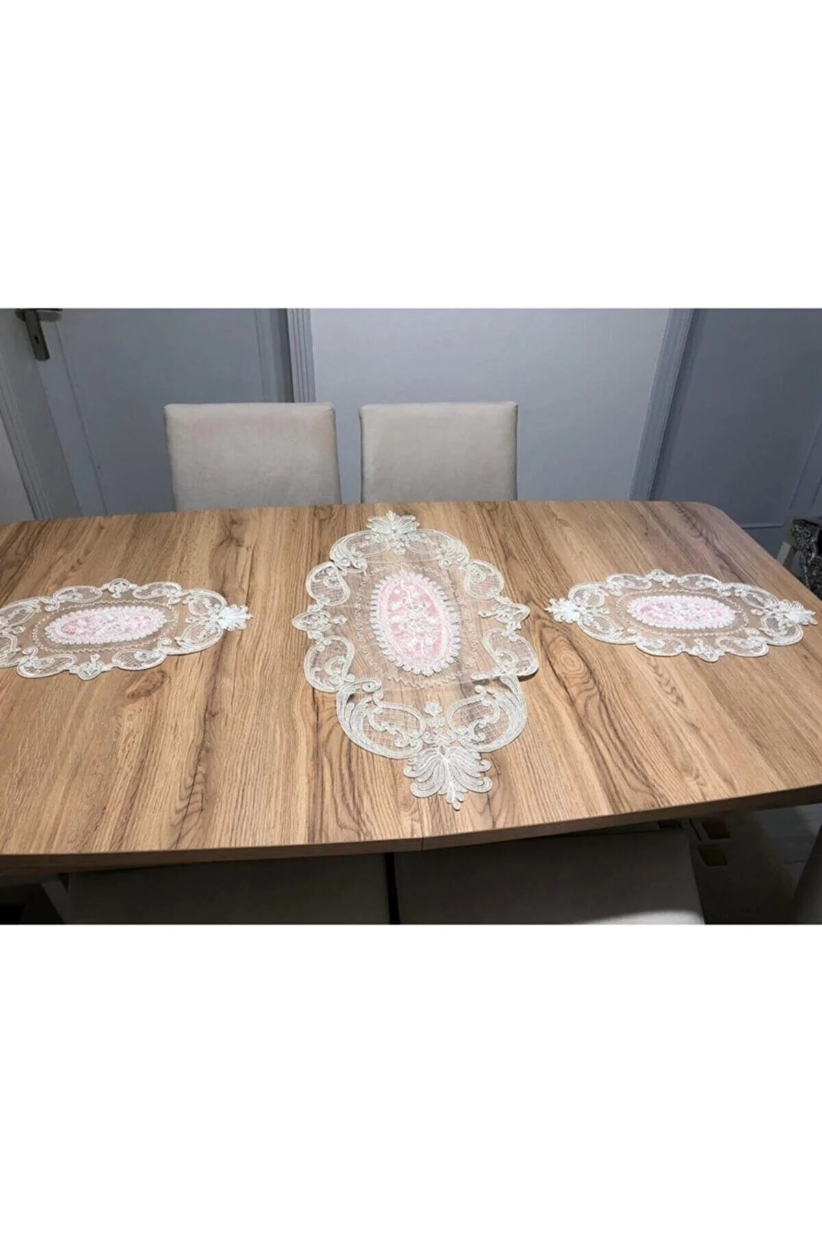 3 Parça Salon, Sehpa Takımı Kadife
