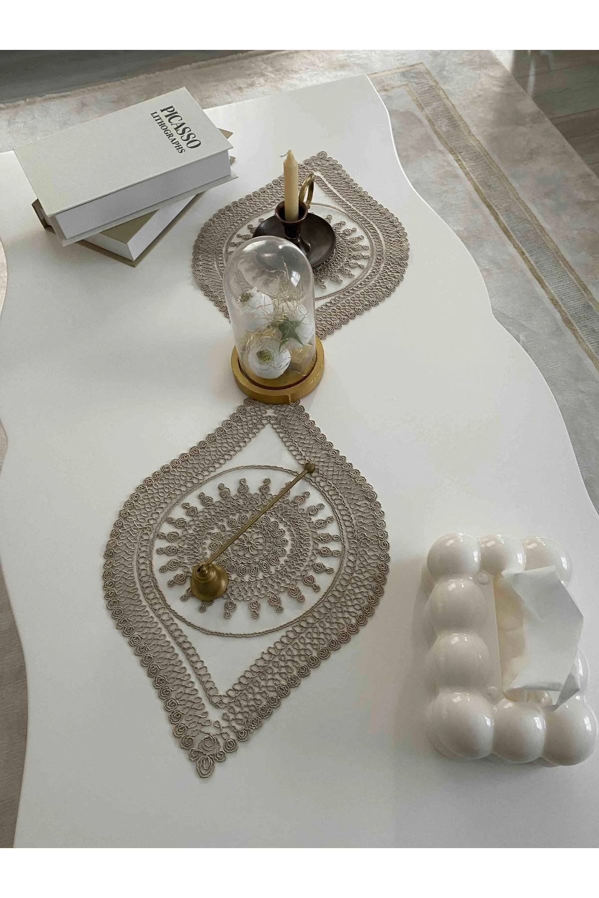 3 Parça Salon Sehpa Takımı Kahve