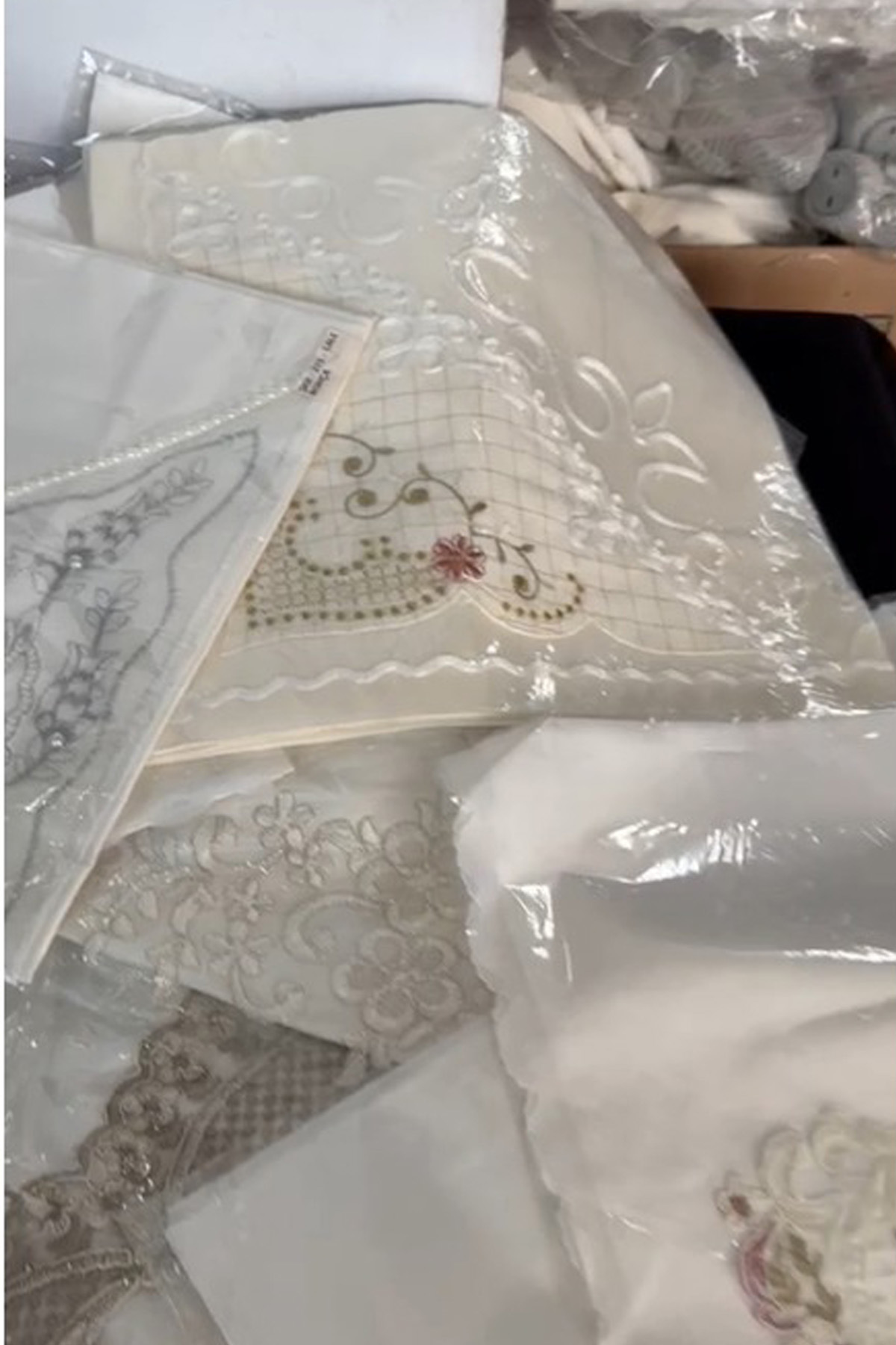 5li Karışık Saten Bohça, Çeyizlik Karışık Saten 5li Bohça