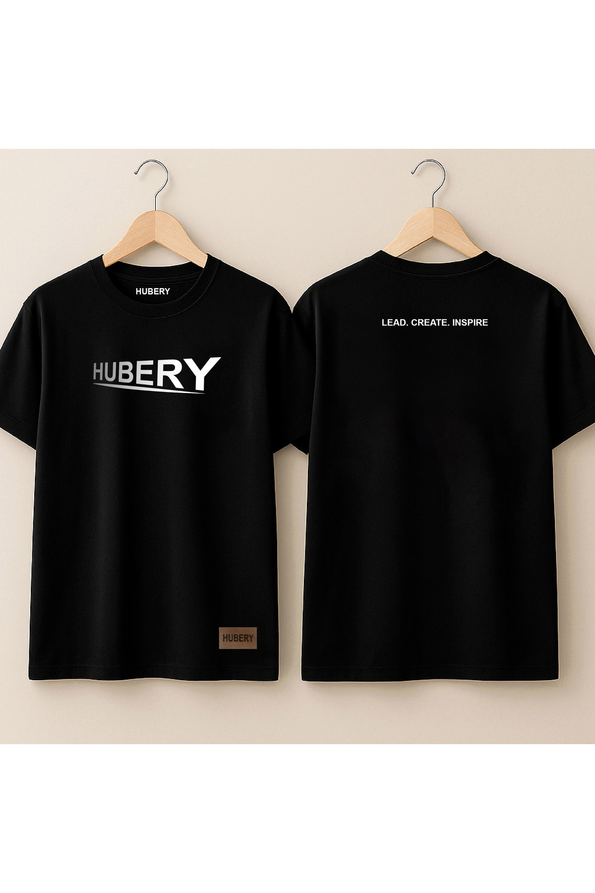 Erkek Relaxed Fit Beyaz Tişört – Yazılı, Perspektif Logo Baskılı /